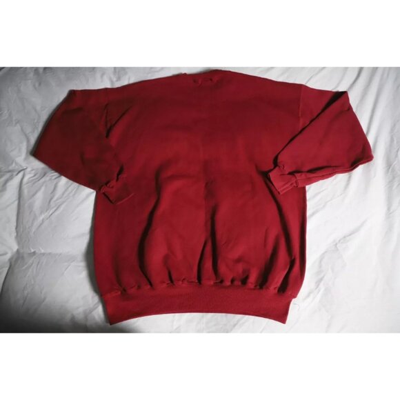 VTG Hanes Sweatshirt Men XL Red Fleece Ribbed Hem Weirs Beach Yacht Club Graphic - Picture 2 of 10